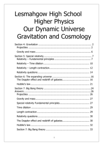 Gravitation and Cosmology questions