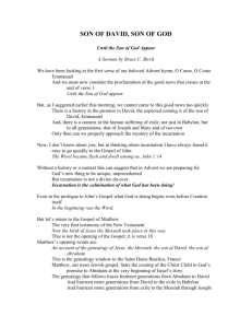 Notes from a Sermon by the Rev. Bruce C. Birch