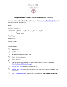 Independent Rotation Pre-Departure Paperwork Checklist