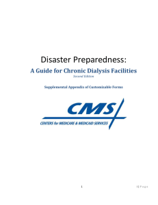 Disaster Preparedness - A Guide for Chronic