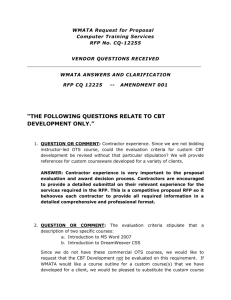 Amendment 001 WMATA Reply to Vendor Written Questions for