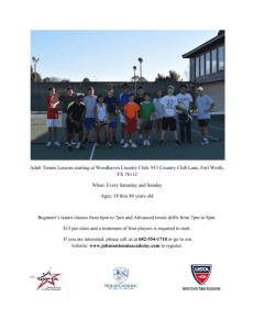 Adult Tennis Classes and Drills - Tennis Lessons Fort Worth TX 76112