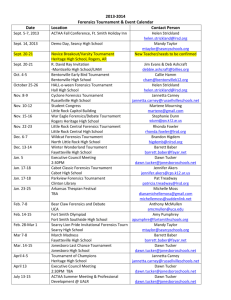 2013-2014 Forensics Tournament & Event Calendar Date Location