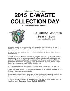 2015 e-waste collection day at the hartford town hall