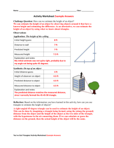 Triangles Activity Worksheet Example Answers
