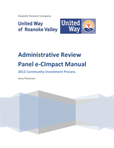 Administrative Review Panel e-CImpact Manual