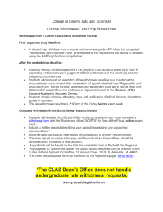 The CLAS Dean`s Office does not handle undergraduate late