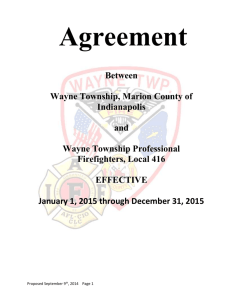 Wayne Twp. Contract - Indianapolis Professional Firefighters Local