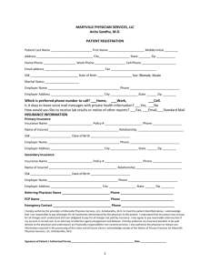 New Patient Paperwork - Anderson Medical Group