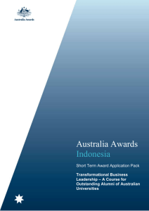 A Course for Outstanding Alumni of Australian Universities