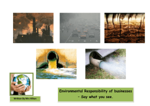 Resource cards for Environmental responsibility