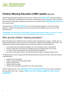 Children Missing Education update May 2015 [Word]