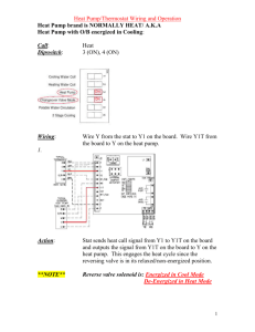 Heat Pump/Thermostat Wiring and Operation