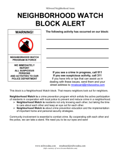 Block Alert Flyer - Milwood Neighborhood Association