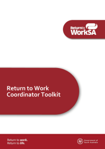 Return to work coordinator toolkit
