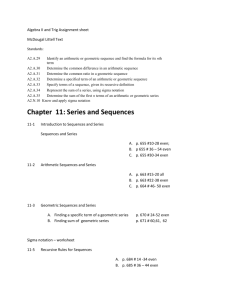 Chapter 11: Series and Sequences