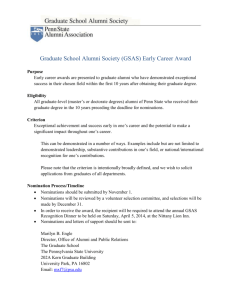 Graduate School Alumni Society (GSAS) Early Career Award