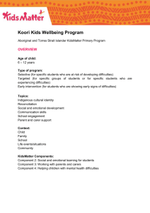 Koori Kids Wellbeing Program Summary