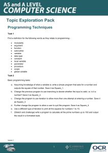 A Level Computer Science, Topic Exploration Pack, Types of