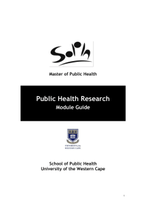 Public Health Research - University of the Western Cape