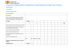 Consolidated Feedback Report Template