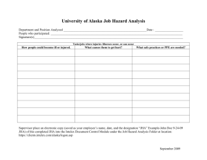 UA Job Hazard Analysis Form (DOC)
