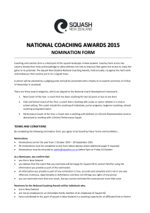 Coach of the Year Nomination Form