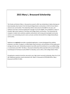 Mary L Broussard Scholarship