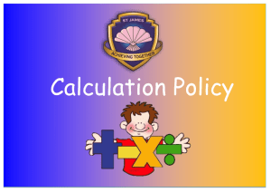Please click here to find a copy of our Calculation Policy.