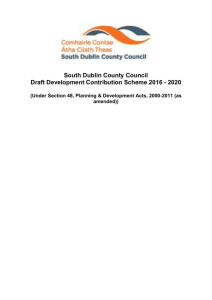 Draft Development Contribution Scheme 2016 - 2020