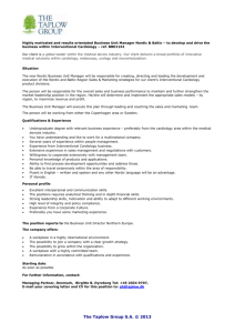Highly motivated and results orientated Business Unit Manager