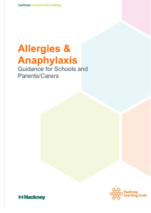 Allergies and Anaphylaxis Guidance
