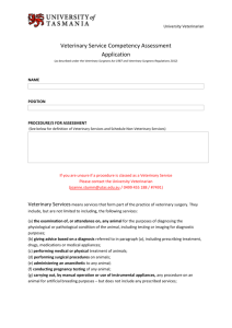 Veterinary Service Competency Assessment Application form