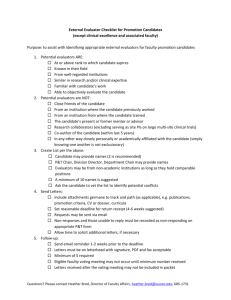 External Evaluation Checklist