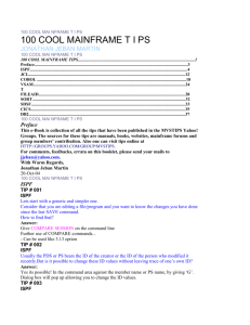 100 Mainframe Tips
