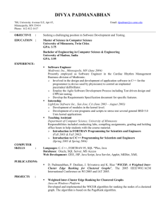 Resume - University of Minnesota Twin Cities