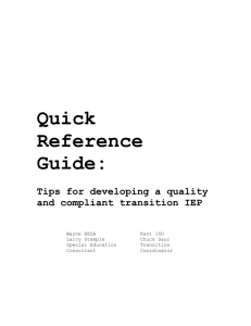 tips for developing quality and compliant transition ieps