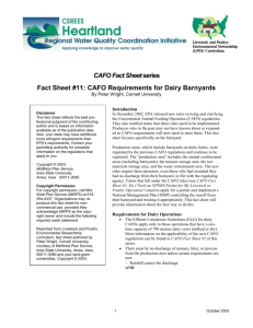 CAFO Fact Sheet #11 - Heartland Regional Water Coordination