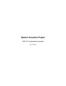 SpeechAcoustics - Electrical, Computer & Biomedical Engineering