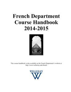 French Department - Wellesley College