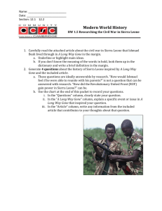 1.5 Researching the Civil War in Sierra Leone