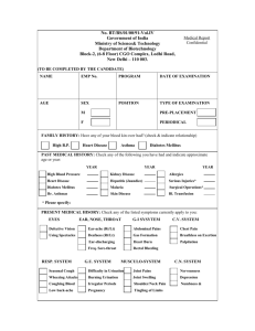 Medical report format - Department of Biotechnology
