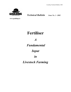 Gouldings Technical Fertiliser Bulletin