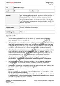 NZQA Expiring unit standard 25156 version 2 Page 1 of 3 Title Fill