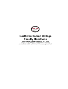 Faculty Handbook - Northwest Indian College