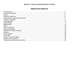 Section 3 – Basic 6-8 Course Listing