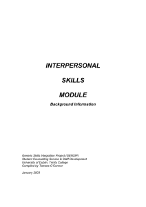 Interpersonal Module