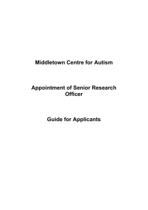 Applicant Pack - Middletown Centre for Autism