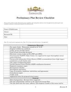 Preliminary Plat Checklist