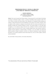 document in  format - Stefan S. Nicolau Institute of